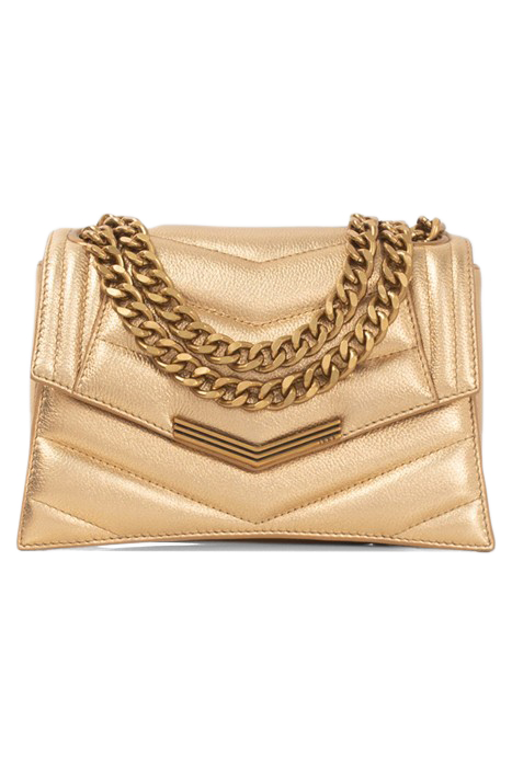 GOLD METALLIC LEATHER THE 1 GLITTER BAG SIZE S 3