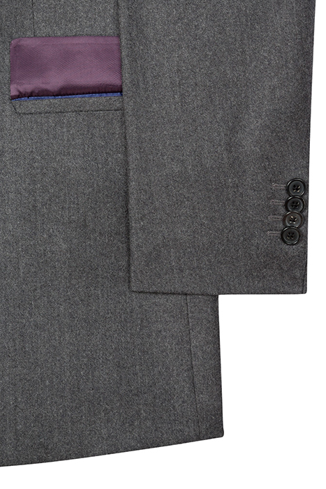 GENTS SLIM FIT 2 BTN JACKET GREY MELANGE 4