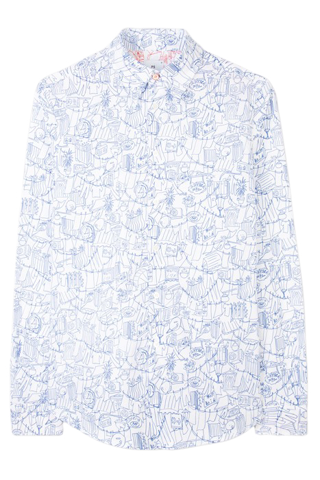 MENS LS TAILORED FIT SHIRT BLUE 4