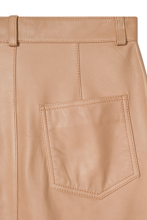 WOMENS SKIRT LEATHER TAN 3