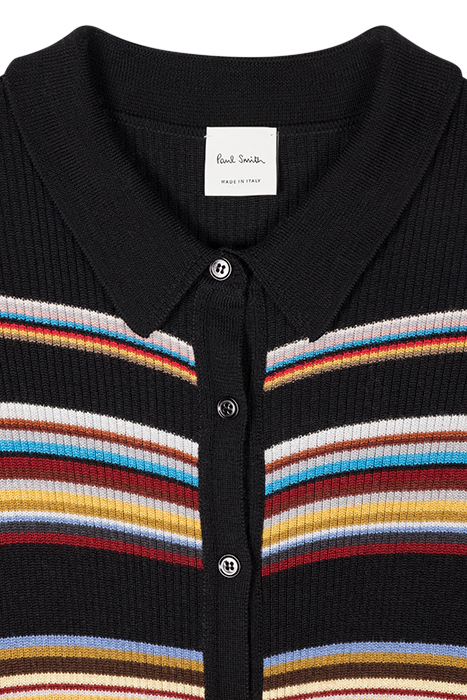 WOMENS KNITTED LONGLINE CARDIGAN BLACK 6