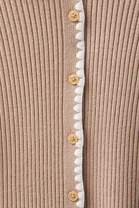 SWEATER CARDIGAN OATMEAL HEATHER 7