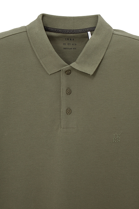 ARMY GREEN UPCYCLED PIQUE KNIT POLO SHIRT 5