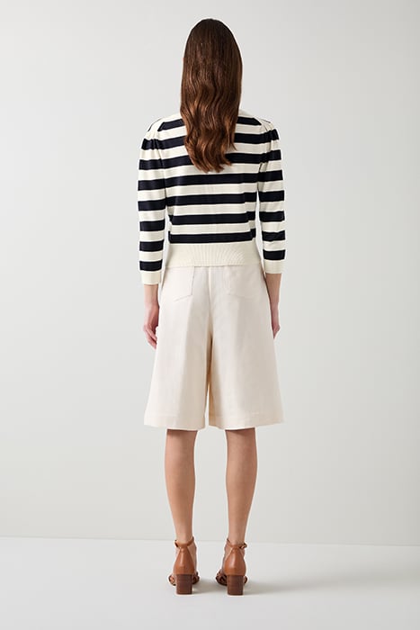 BELLS STRIPE CARDIGAN BLACK/CREAM 3