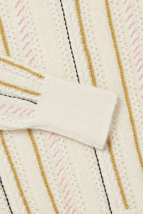 WOMENS KNITTED PULLOVER CREW NECK OFF WHITE 8