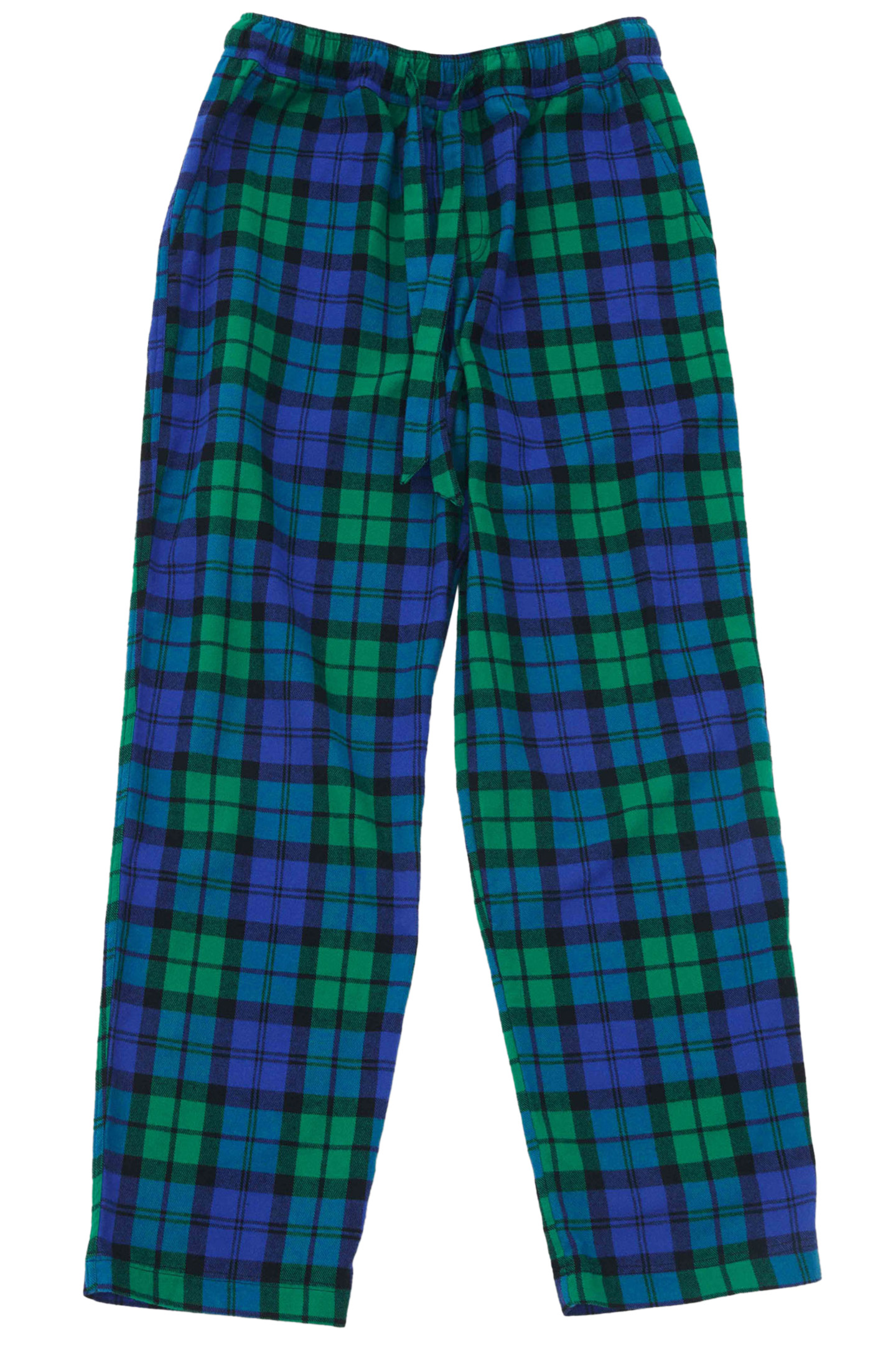 UNISEX FLANNEL, PYJAMAS PANTS BLUE GREEN PLAID 4