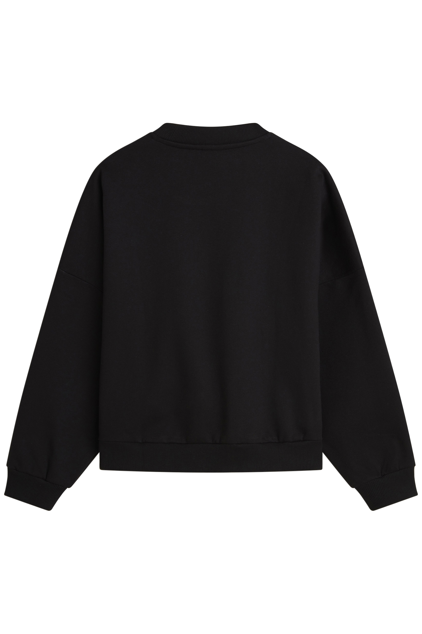 BOUQUET LOOSE CREW FLEECE BLACK 5