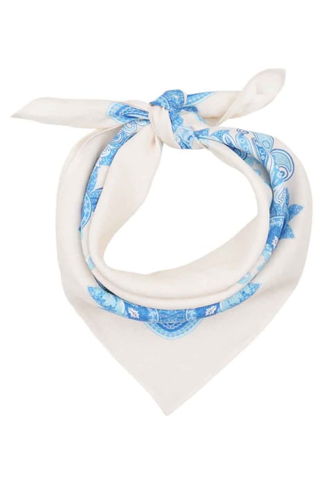 SCARF SANTORINI ECRU, BLUE 1