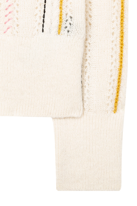 WOMENS KNITTED PULLOVER CREW NECK OFF WHITE 7