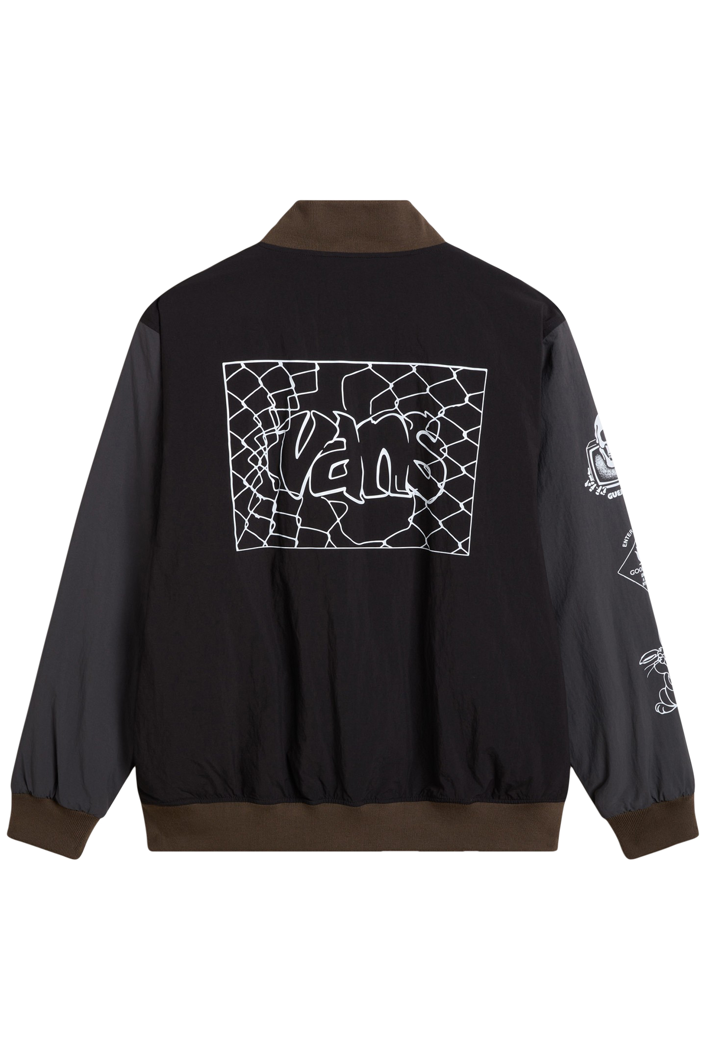 CRAZY EDDY BASEBALL JACKET BLACK/ASPHALT 2