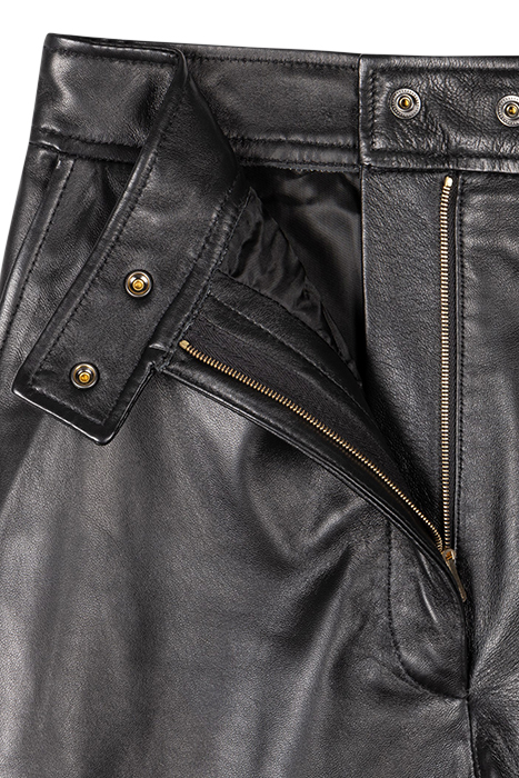 WOMENS TROUSERS LEATHER BLACK 6