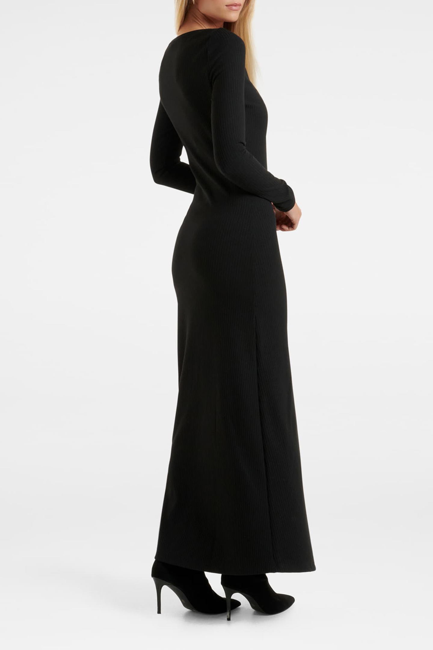 ARYA LONG SLEEVES SWING DRESS BLACK 2