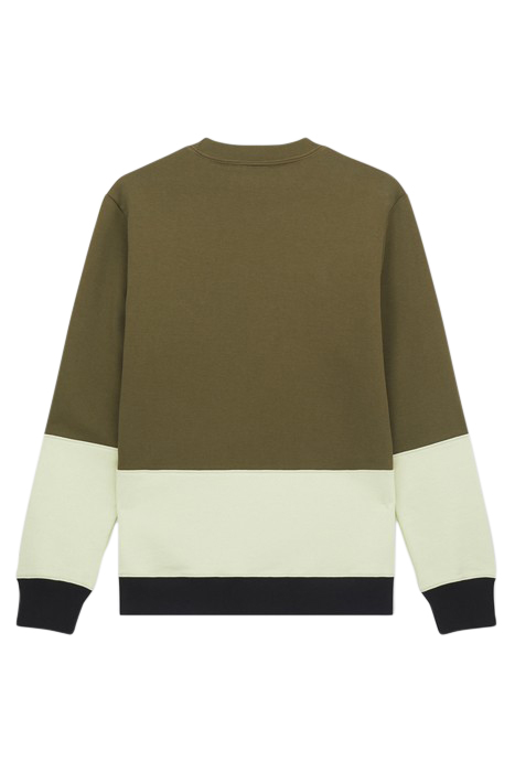 MENS REG FIT SWEATSHIRT ZEBRA OLIVE GREEN 2