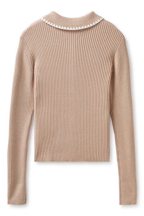 SWEATER CARDIGAN OATMEAL HEATHER 4