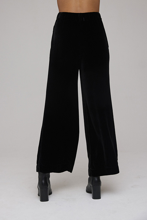 PLEATED WIDE LEG TROUSER BLACK 2