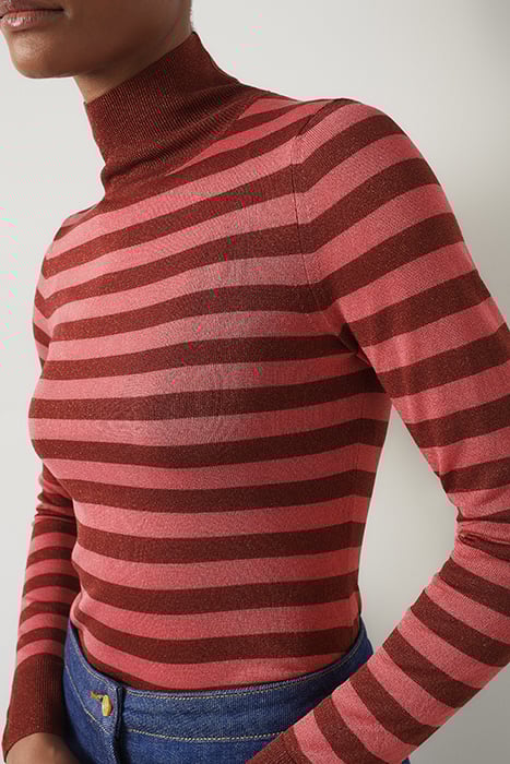 ALLIE METALLIC KNITTED SWEATER PINK 5