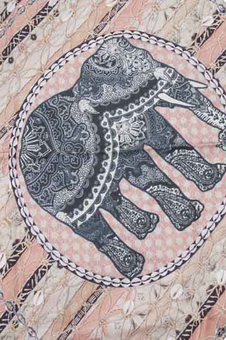 SILK SCARF ST. TROPEZ PATCHWORK MARRAKESH SALMON 1