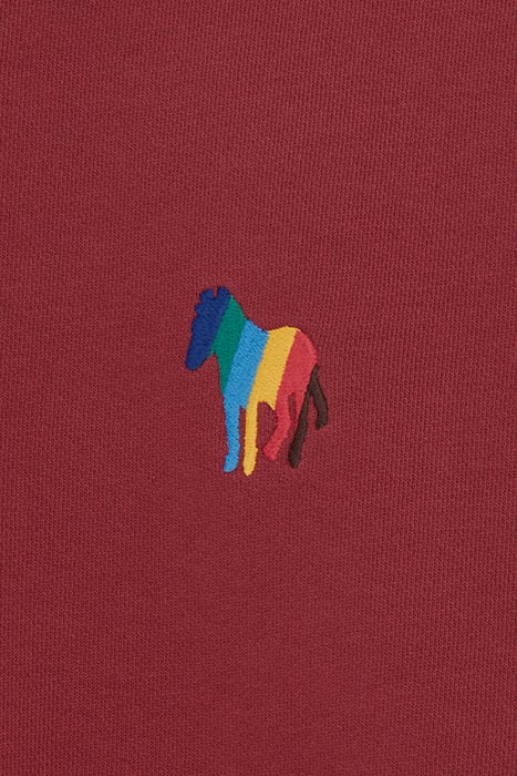 MENS POPOVER SWEAT ZEB EMB BURGUNDY/ BORDE 2