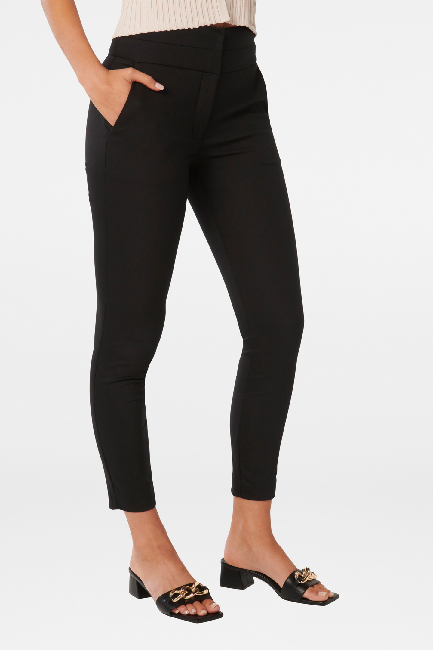 GEORGIA HIGH WAIST FULL LENGTH PANTS BLACK 5
