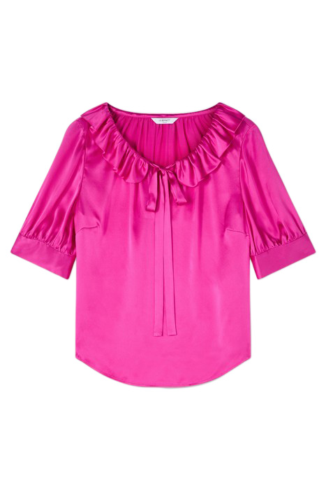 COCO FRILL BLOUS BRIGHT PINK 4