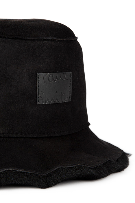 MEN HAT SHEARLING BUCKET BLACK 3