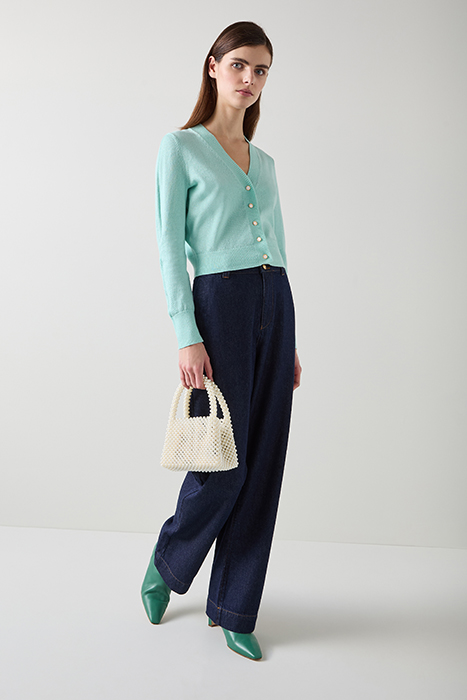 COCO METALLIC CARDIGAN PALE MINT 2