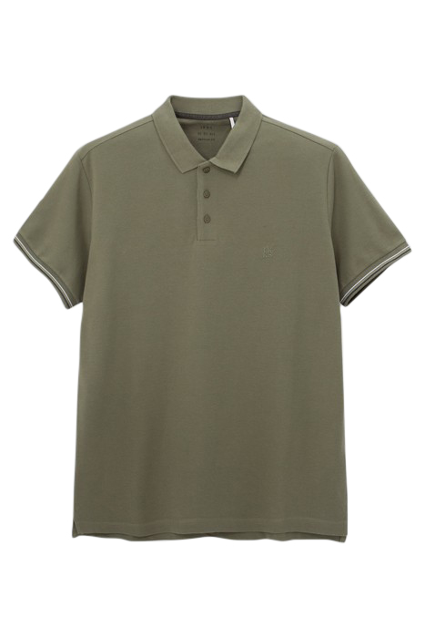 ARMY GREEN UPCYCLED PIQUE KNIT POLO SHIRT 3