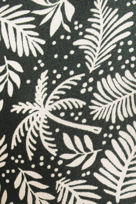 GREEN LONG DRESS WITH BOTANICAL BEACH PRINT 6