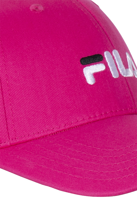 BRASOV 6 PANEL CAP WITH LINEAR LOGO - STRAP BACK PINK PEACOC 4