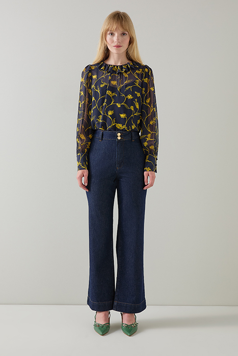 ERIN FLORAL BLOUS NAVY 2