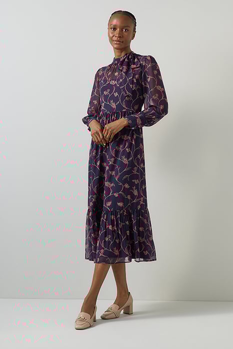 SELINA FLORAL MIDI DRESS NAVY 4