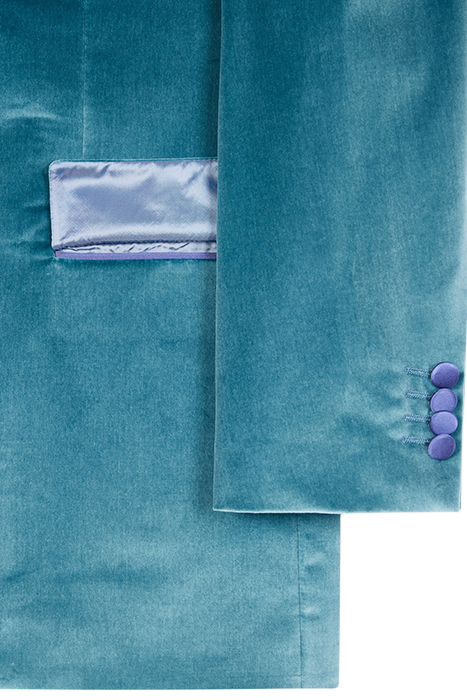 MENS TAILORED FIT 2 BTN JACKET GREYISH BLUE 3