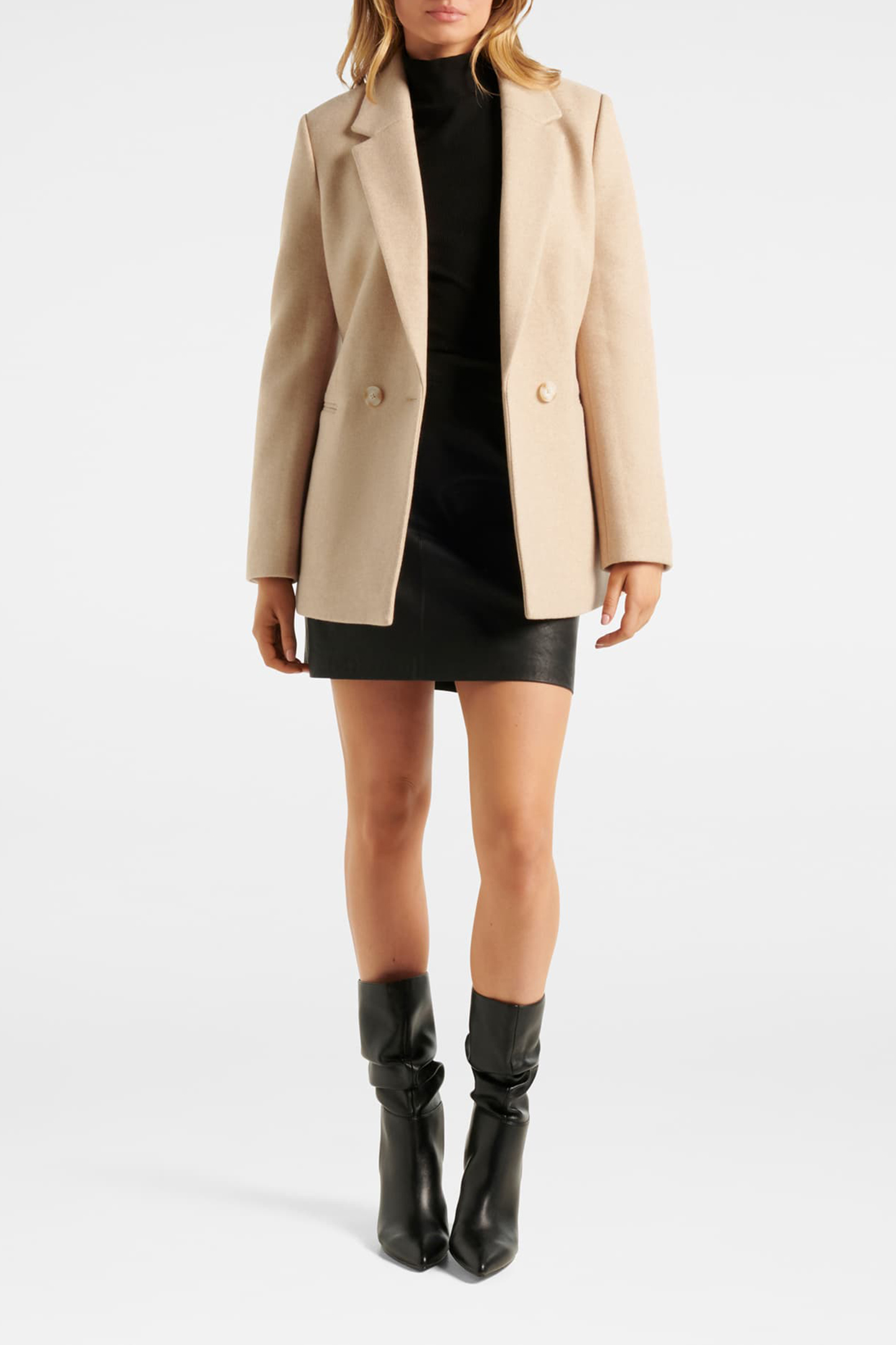 CONNIE DOUBLE BREASTED BLAZER CAMEL MARLE 3