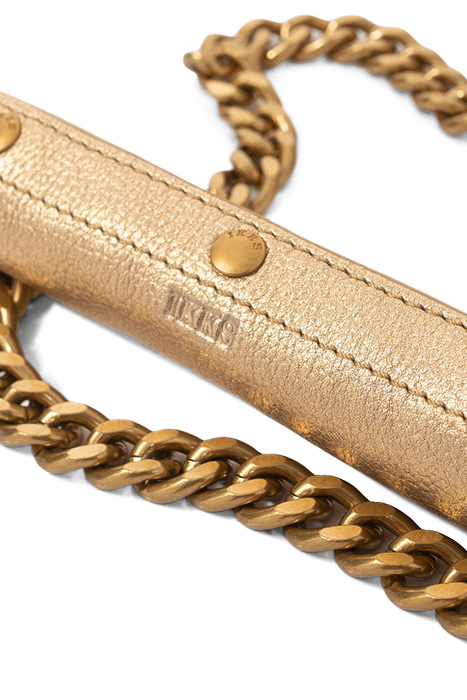 GOLD METALLIC LEATHER THE 1 GLITTER BAG SIZE S 7