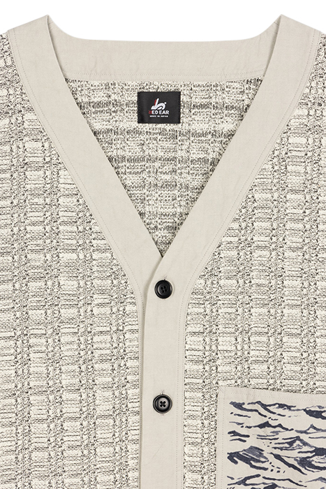 MENS ECRU CARDIGAN OFF WHITE 2