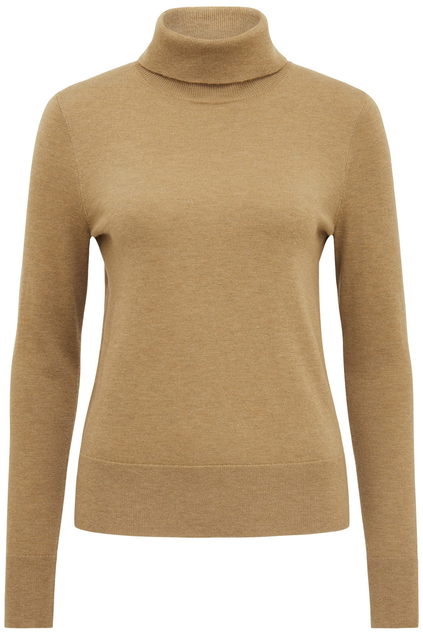 SARAH LAYERING ROLL NECK KNITTED JUMPER CAMEL 4