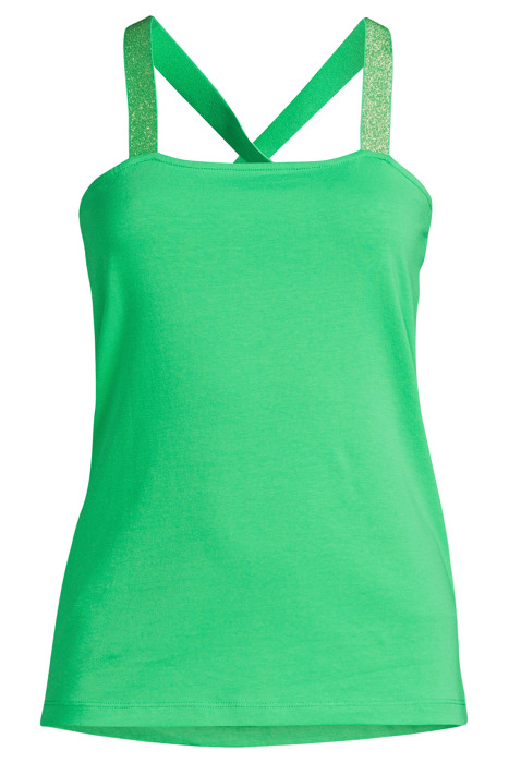 SINGLET CROSS BAND ORGANIC COTTON ELASTANE BASIC ISLAND GREE 3