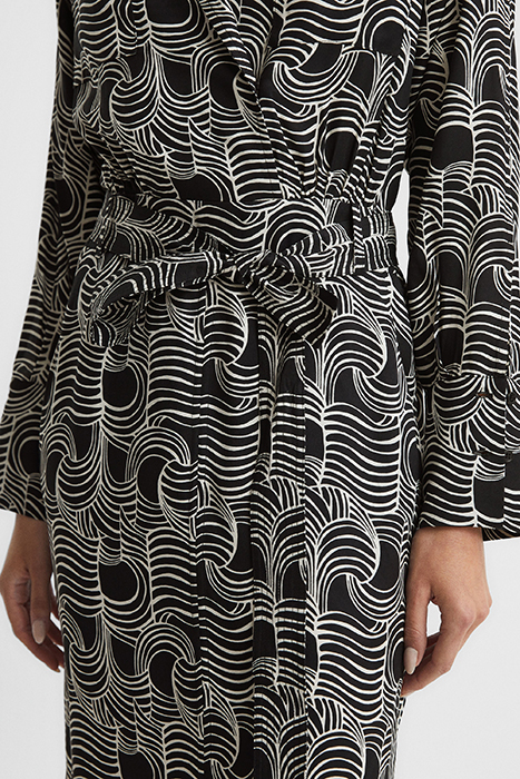 GEORGINA-MONO SWIRL PRINT BLACK/CREAM 7