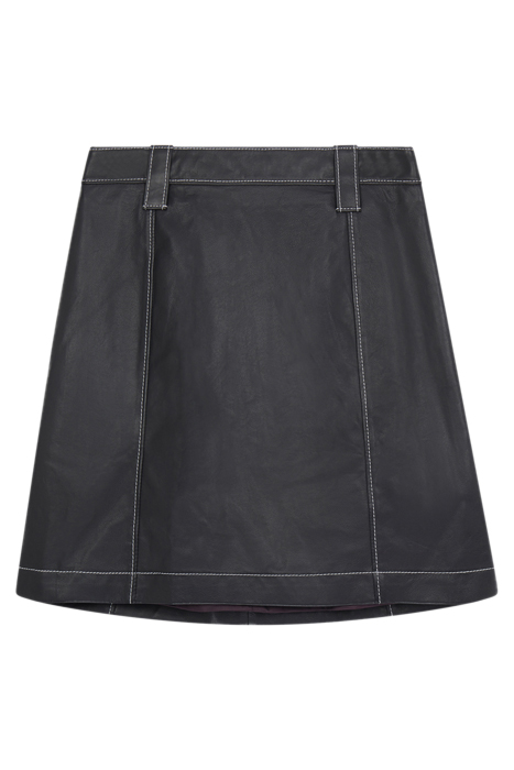 WOMENS SKIRT LEATHER BLACK 4