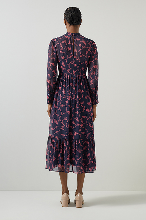 SELINA FLORAL MIDI DRESS NAVY 2