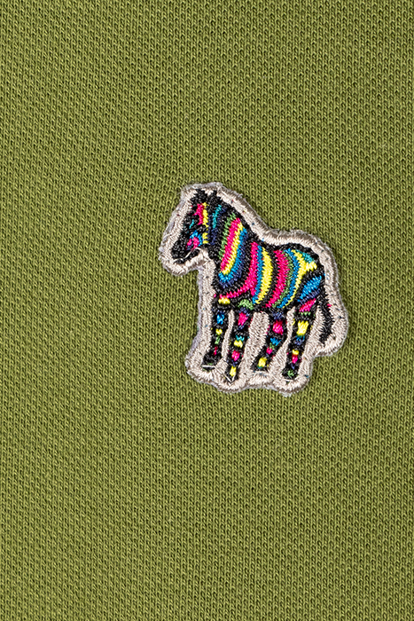 MENS SLIM FIT POLO ZEB BADGE MILITARY GREEN 4