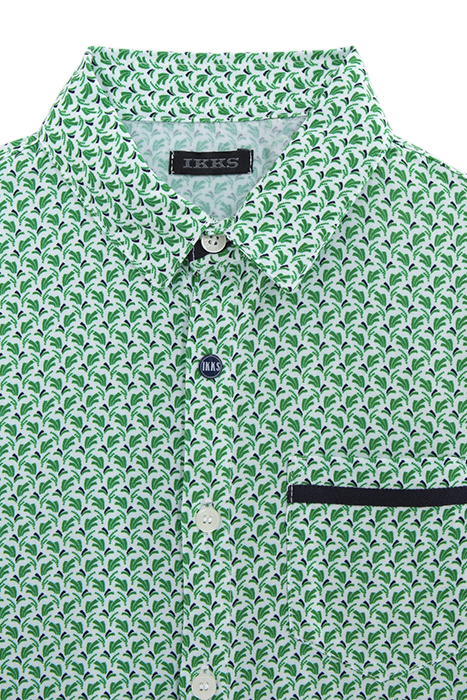 BOYS’ GREEN LENZING™ ECOVERO™ SHIRT, GRAPHIC PALM TREES 3