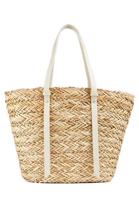 VIOLA STUD TOTE BAG WHITE/NATURAL 2