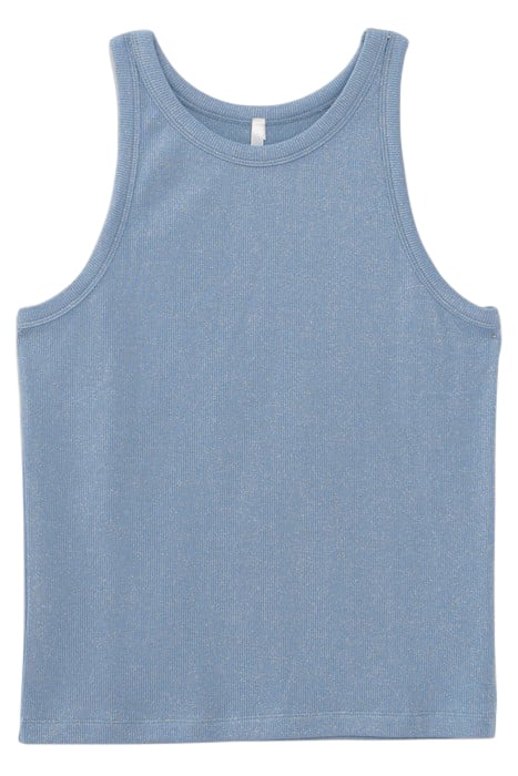 BLUE GLITTERY KNIT VEST TOP 4
