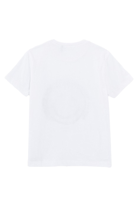 BOYS’ WHITE COTTON T-SHIRT WITH SMILEYWORLD PRINT & EMBROIDE 2