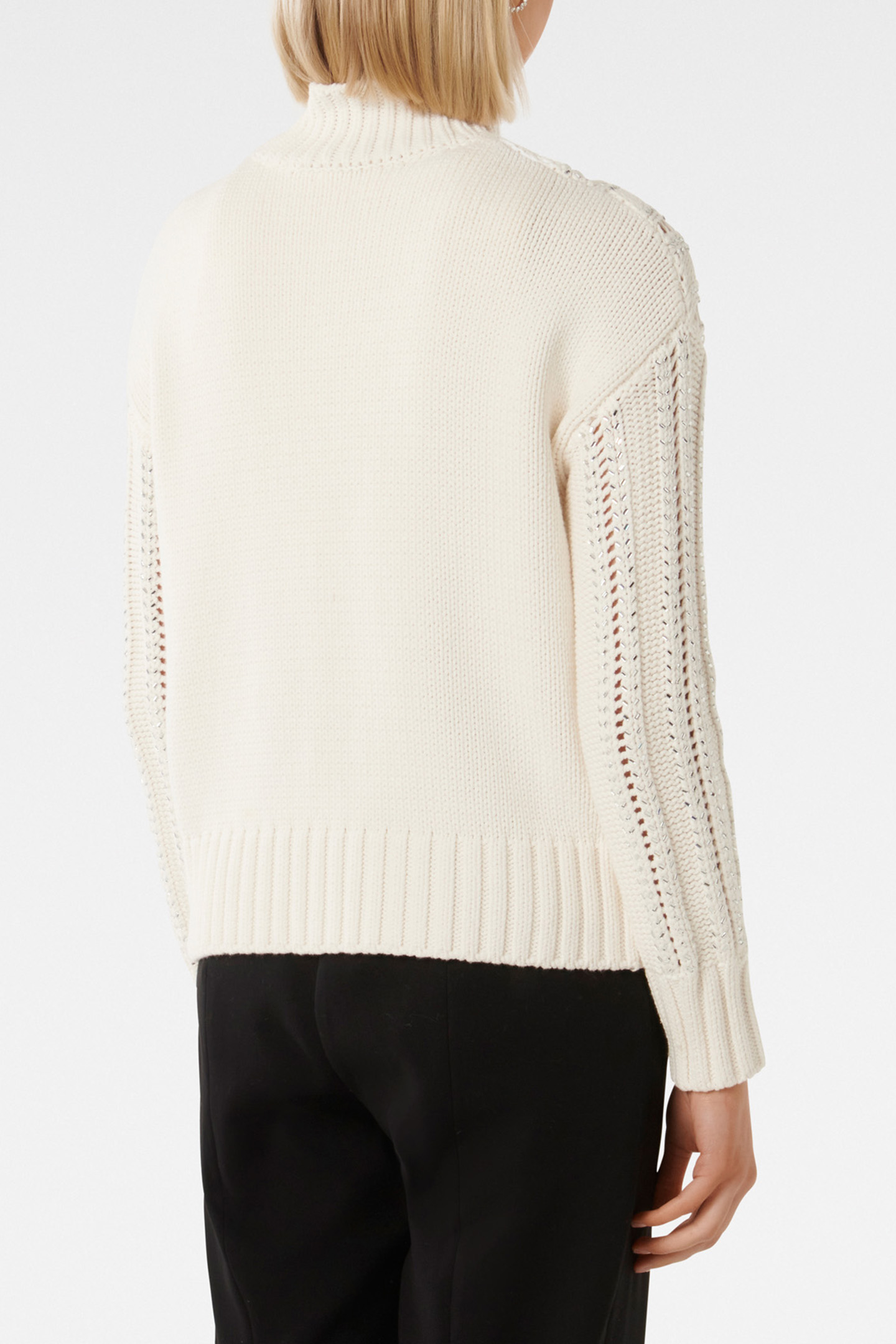 ELIZA EMBELLISHED KNITTED JUMPER CREAM 2