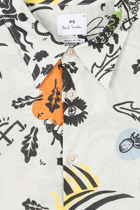 MENS LS REGULAR FIT SHIRT OFF WHITE 2