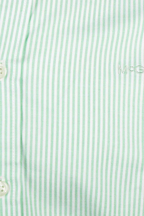 STRETCH OXFORD SHIRT SMALL STRIPE LIGHT GREEN 9