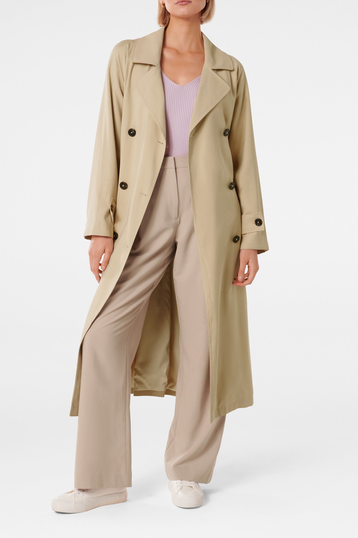 DARLAH SOFT TRENCH COAT STONE 5
