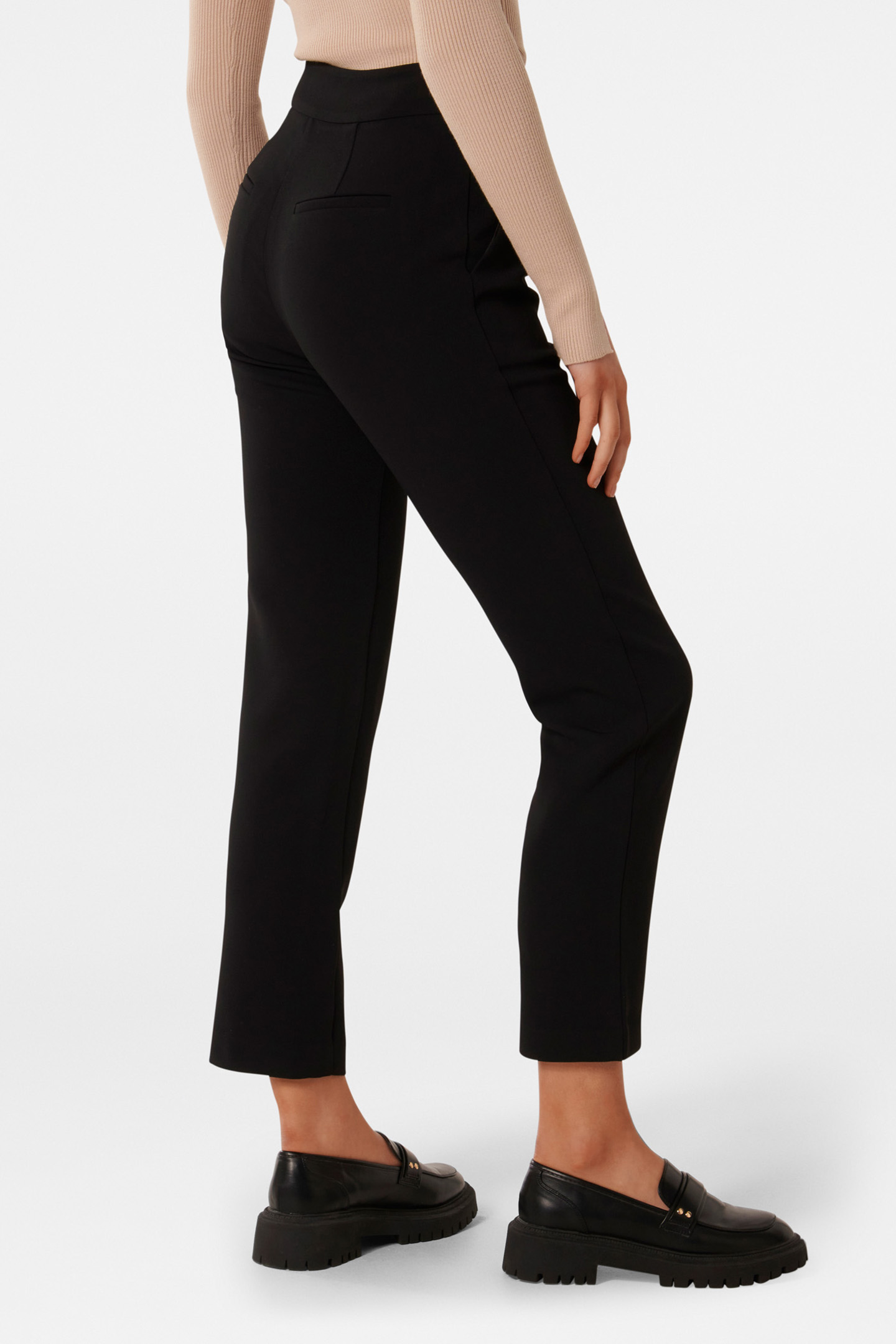 KYLIE BUTTON CIGARETTE PANTS BLACK 2